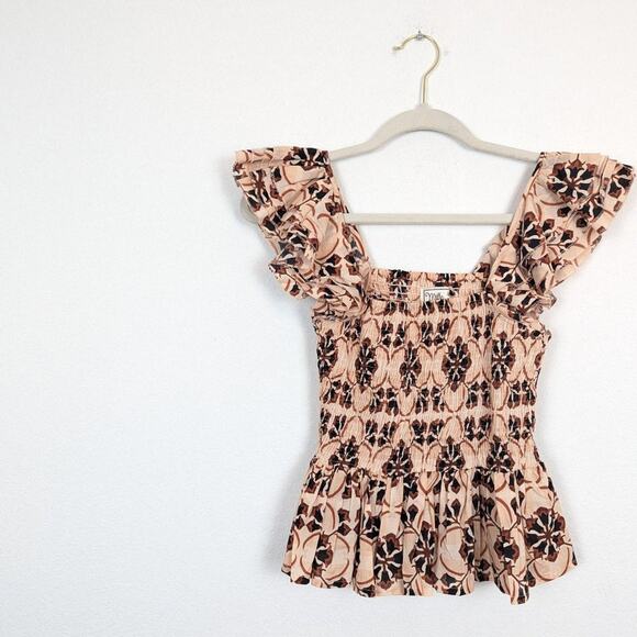 Mille Athena Sayulita Cotton Peplum Summer Tank Top - Picture 3 of 8